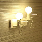 Kids' Rooms Playful Red Figure Metal Wall Light Image - 8