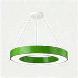 Kindergarten Colorful Circular Ring LED Pendant Light Image - 3