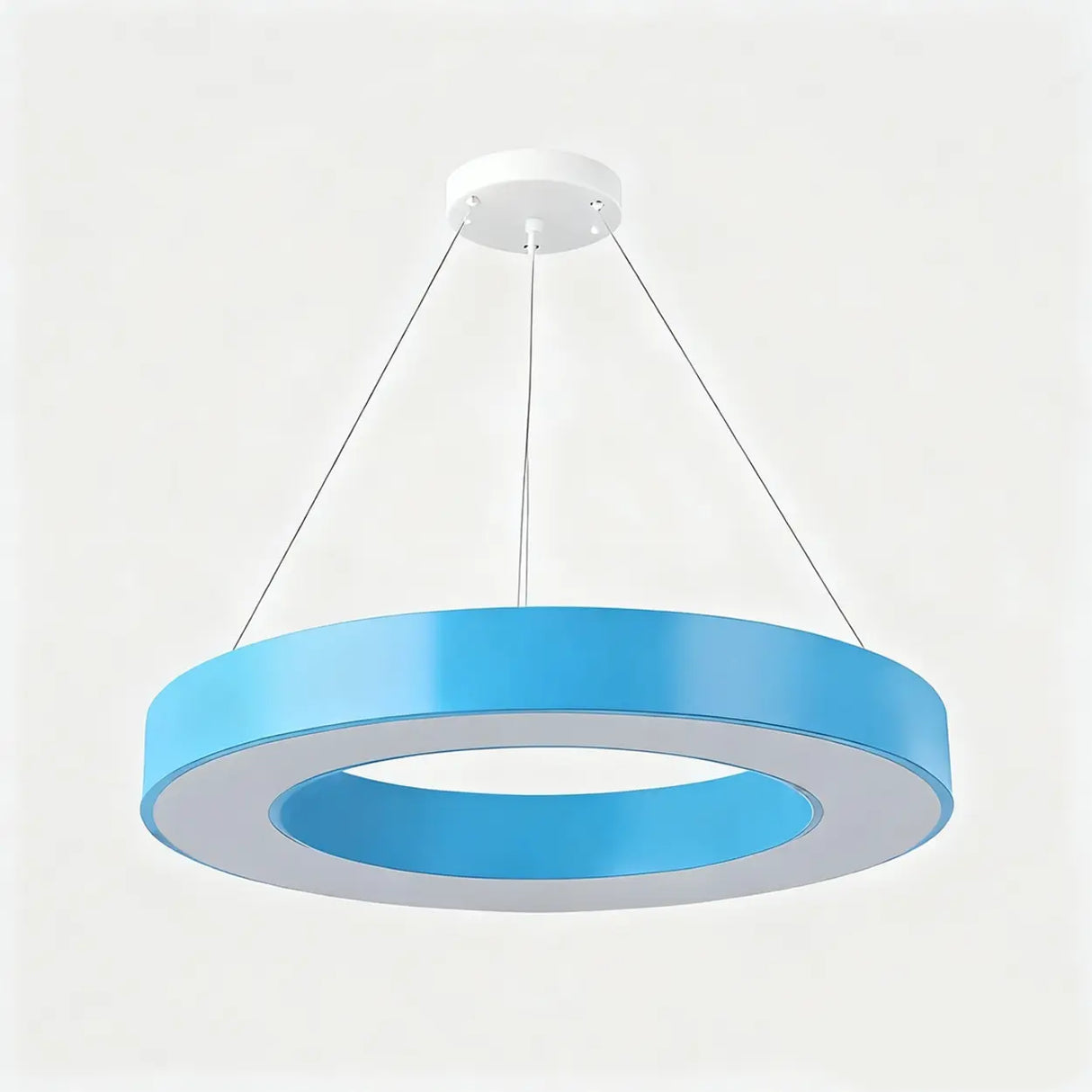 Kindergarten Colorful Circular Ring LED Pendant Light Image - 5