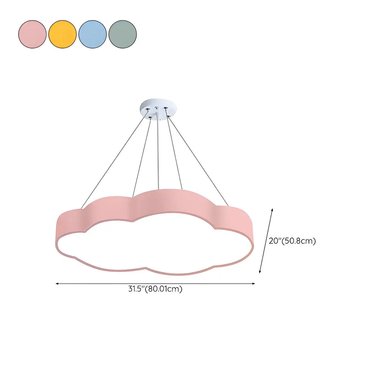 Kindergarten Hanging Cloud LED Semi-Flush Mount Light Image - 14