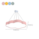 Kindergarten Hanging Cloud LED Semi-Flush Mount Light Image - 14