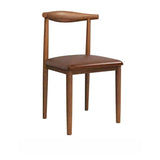 Kitchen Linen Seat Open Back Wood Dining Chair Green Image - 17