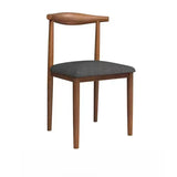 Kitchen Linen Seat Open Back Wood Dining Chair Green Image - 20