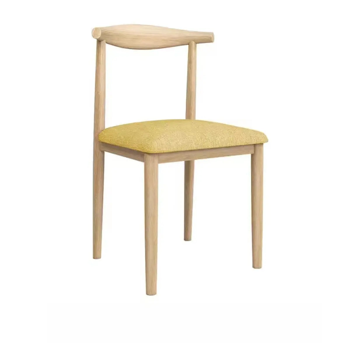 Kitchen Linen Seat Open Back Wood Dining Chair Green Image - 22