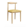 Kitchen Linen Seat Open Back Wood Dining Chair Green Image - 22