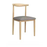 Kitchen Linen Seat Open Back Wood Dining Chair Green Image - 23
