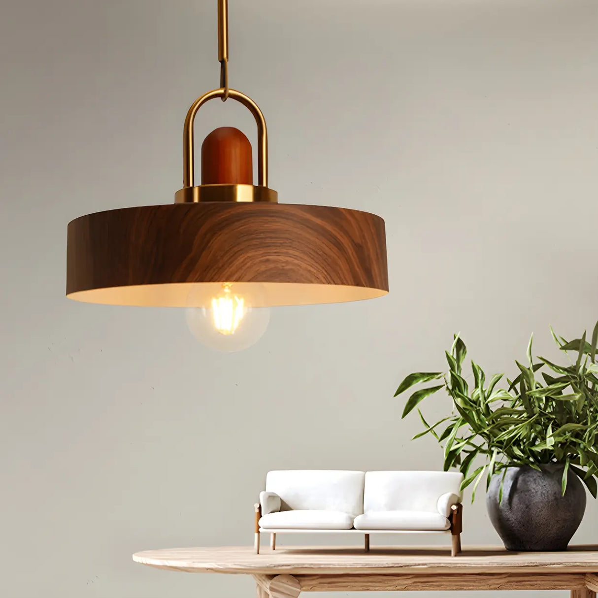 Kitchen Simplicity Metal Geometric Pendant Light Image - 11