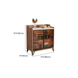 Kitchen Storage Sideboard Wood China Cabinet Nut-Brown #size