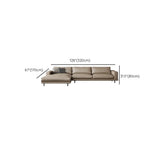 L-Shape Leather Stationary Cushion Back Sectional Sofa Image - 16