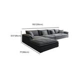 L-Shape Velvet Dark Grey Large Recliner Relaxation Sofa Image - 21