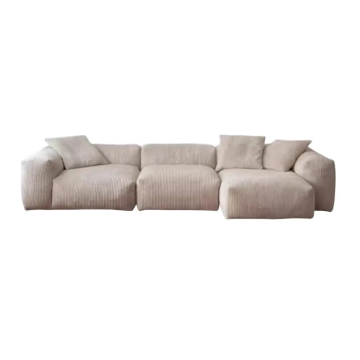 L-Shape Velvet Gray Large Relaxation Sectional Sofa Image - 13