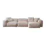 L-Shape Velvet Gray Large Relaxation Sectional Sofa Image - 13
