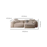 L-Shape Velvet Gray Large Relaxation Sectional Sofa #size