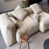 L-Shape Velvet Gray Large Relaxation Sectional Sofa Image - 6