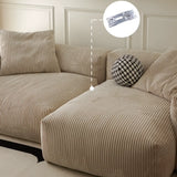 L-Shape Velvet Gray Large Relaxation Sectional Sofa Image - 8