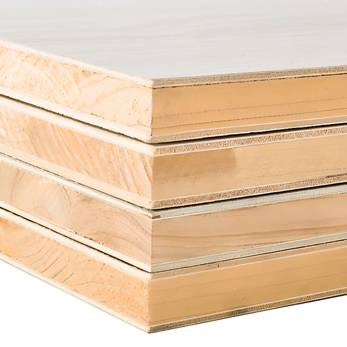 L-Shaped Modern 6-Tier Natural Wood Corner Bookcase Image - 16