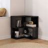 L-Shaped Modern 6-Tier Natural Wood Corner Bookcase Image - 22