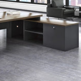 L-Shaped Walnut Computer Desk with Storage and Cabinets Image - 6