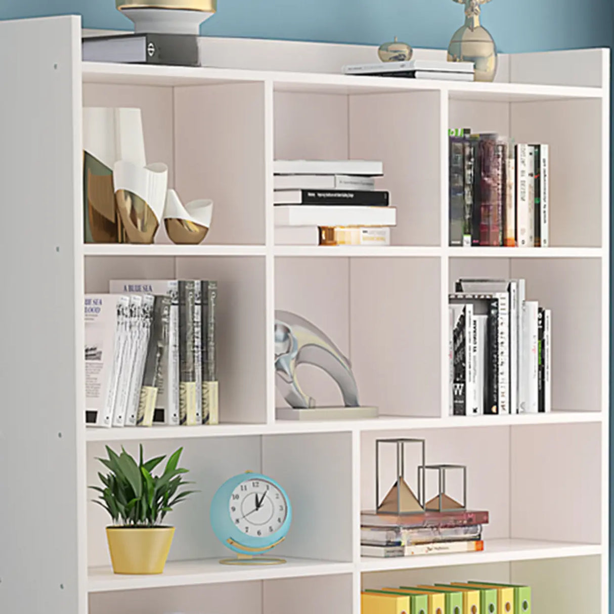 L-Shaped Wooden Writing Desk with Hutch and Drawers Image - 9
