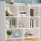 L-Shaped Wooden Writing Desk with Hutch and Drawers Image - 9