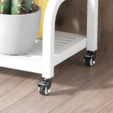 Ladder Metal Rolling 3-Tier Storage Plant Stand Gold Image - 13