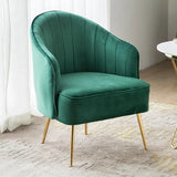 Lake Blue Dutch Velvet Sewn Pillow Back Arm Chair Image - 7