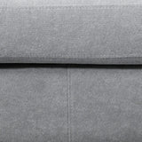 Lake Blue Flannel Square Arm Pillow Back Storage Sofa Image - 11