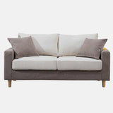 Lake Blue Flannel Square Arm Pillow Back Storage Sofa Image - 12