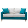 Lake Blue Flannel Square Arm Pillow Back Storage Sofa Image - 15