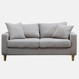 Lake Blue Flannel Square Arm Pillow Back Storage Sofa Image - 2