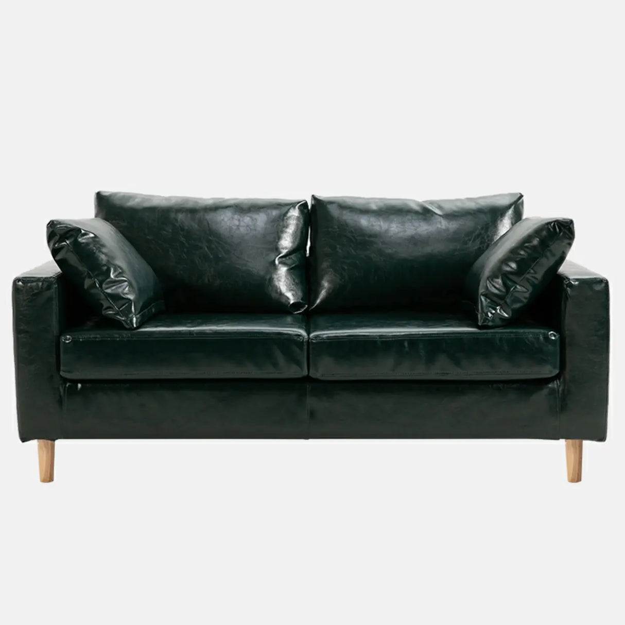 Lake Blue Flannel Square Arm Pillow Back Storage Sofa Image - 35