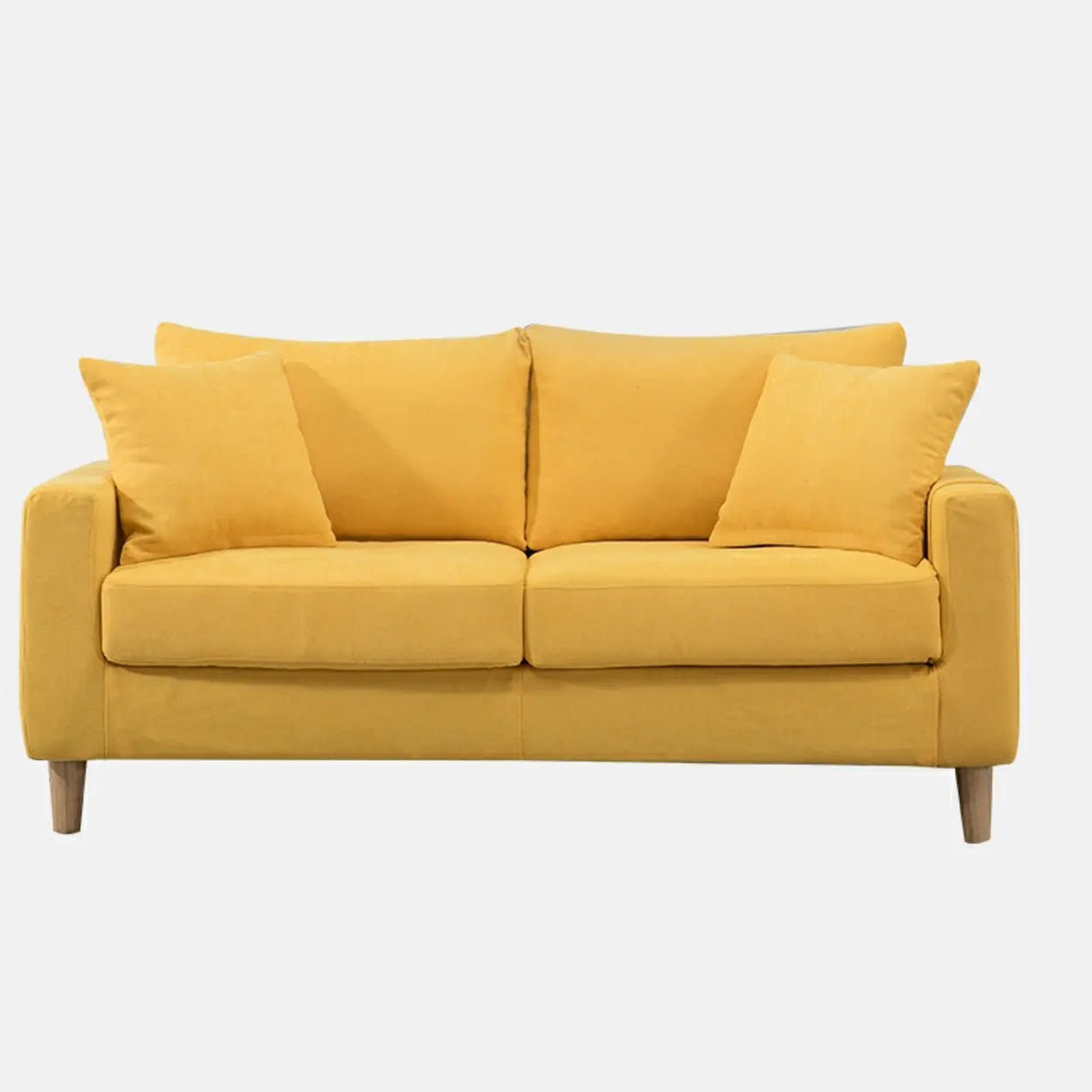 Lake Blue Flannel Square Arm Pillow Back Storage Sofa Image - 23