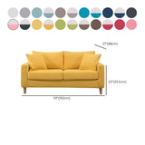 Lake Blue Flannel Square Arm Pillow Back Storage Sofa #size