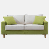 Lake Blue Flannel Square Arm Pillow Back Storage Sofa Image - 26