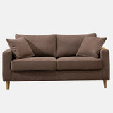 Lake Blue Flannel Square Arm Pillow Back Storage Sofa Image - 27