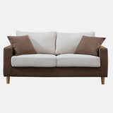 Lake Blue Flannel Square Arm Pillow Back Storage Sofa Image - 28