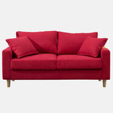 Lake Blue Flannel Square Arm Pillow Back Storage Sofa Image - 29