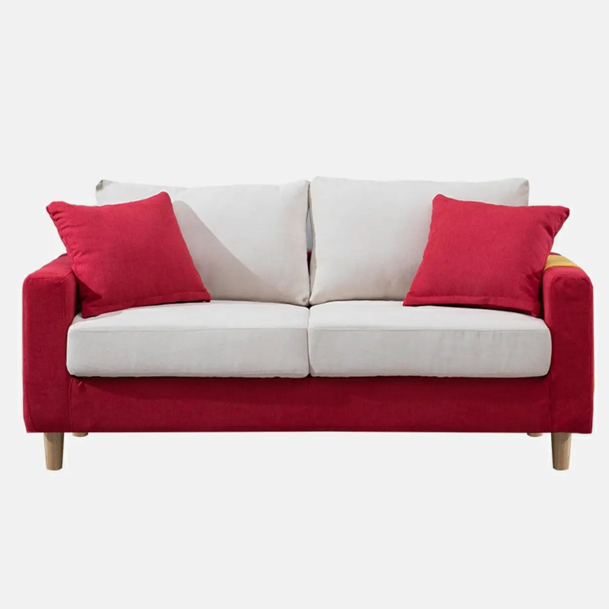 Lake Blue Flannel Square Arm Pillow Back Storage Sofa Image - 30