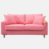 Lake Blue Flannel Square Arm Pillow Back Storage Sofa Image - 31