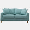 Lake Blue Flannel Square Arm Pillow Back Storage Sofa Image - 5