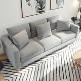 Lake Blue Flannel Square Arm Pillow Back Storage Sofa Image - 7