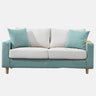 Lake Blue Flannel Square Arm Pillow Back Storage Sofa Image - 8