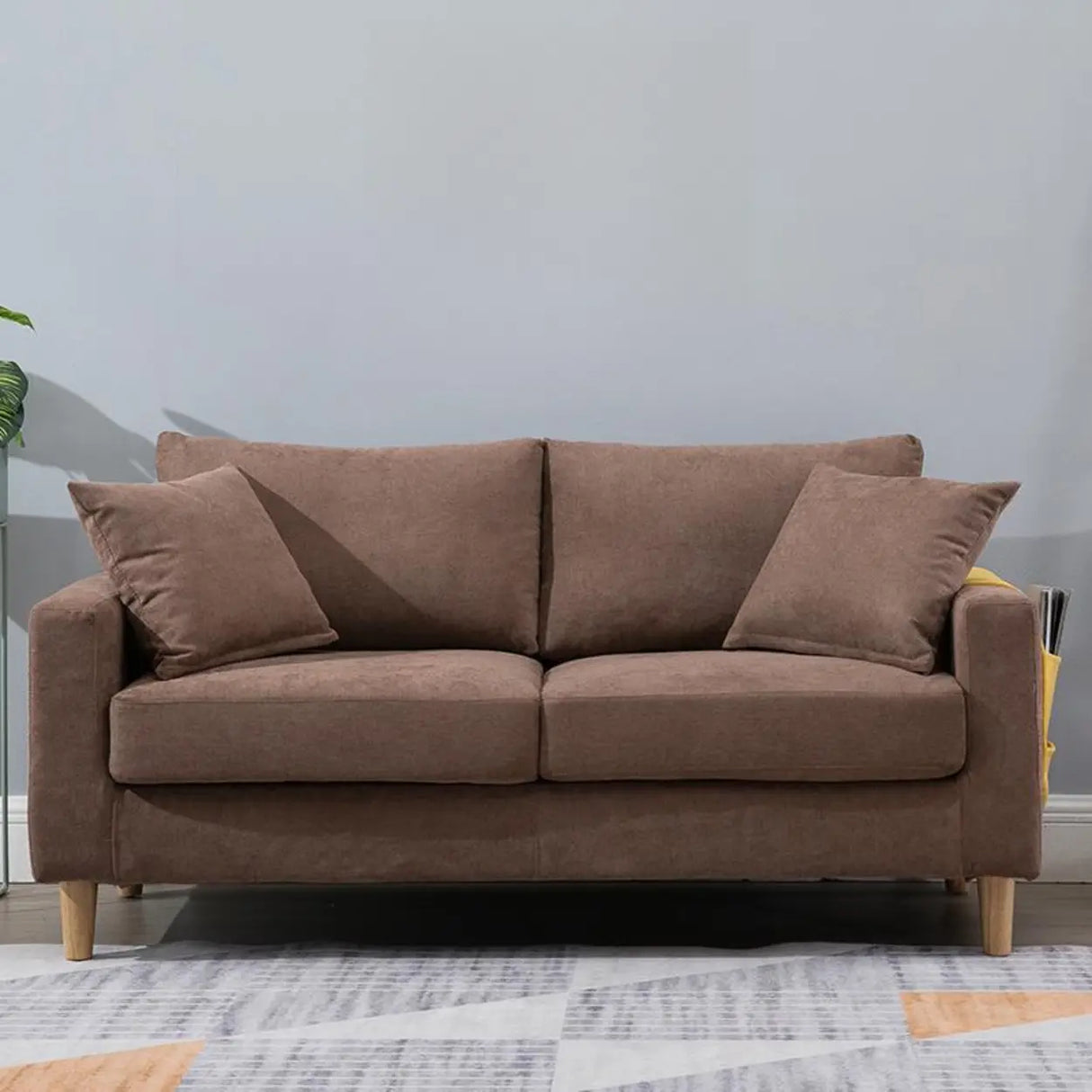 Lake Blue Removable Cushions Sewn Pillow Back Loveseat Image - 11