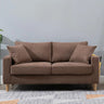 Lake Blue Removable Cushions Sewn Pillow Back Loveseat Image - 11
