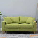 Lake Blue Removable Cushions Sewn Pillow Back Loveseat Image - 12