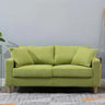 Lake Blue Removable Cushions Sewn Pillow Back Loveseat Image - 12