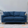 Lake Blue Removable Cushions Sewn Pillow Back Loveseat Image - 14