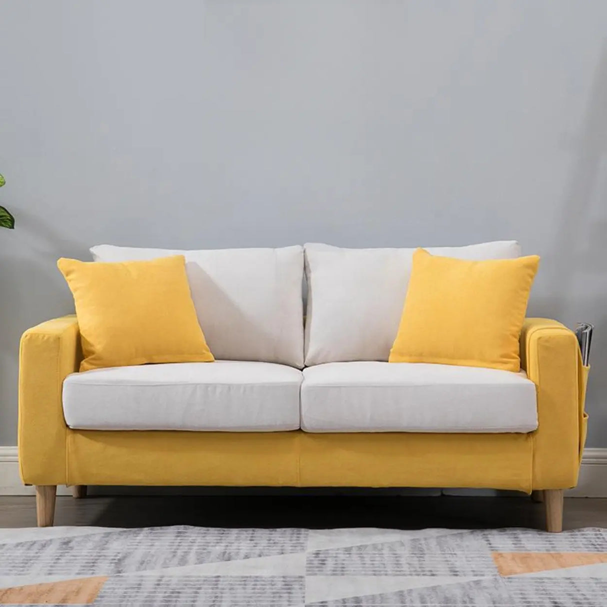 Lake Blue Removable Cushions Sewn Pillow Back Loveseat Image - 17
