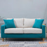 Lake Blue Removable Cushions Sewn Pillow Back Loveseat Image - 18