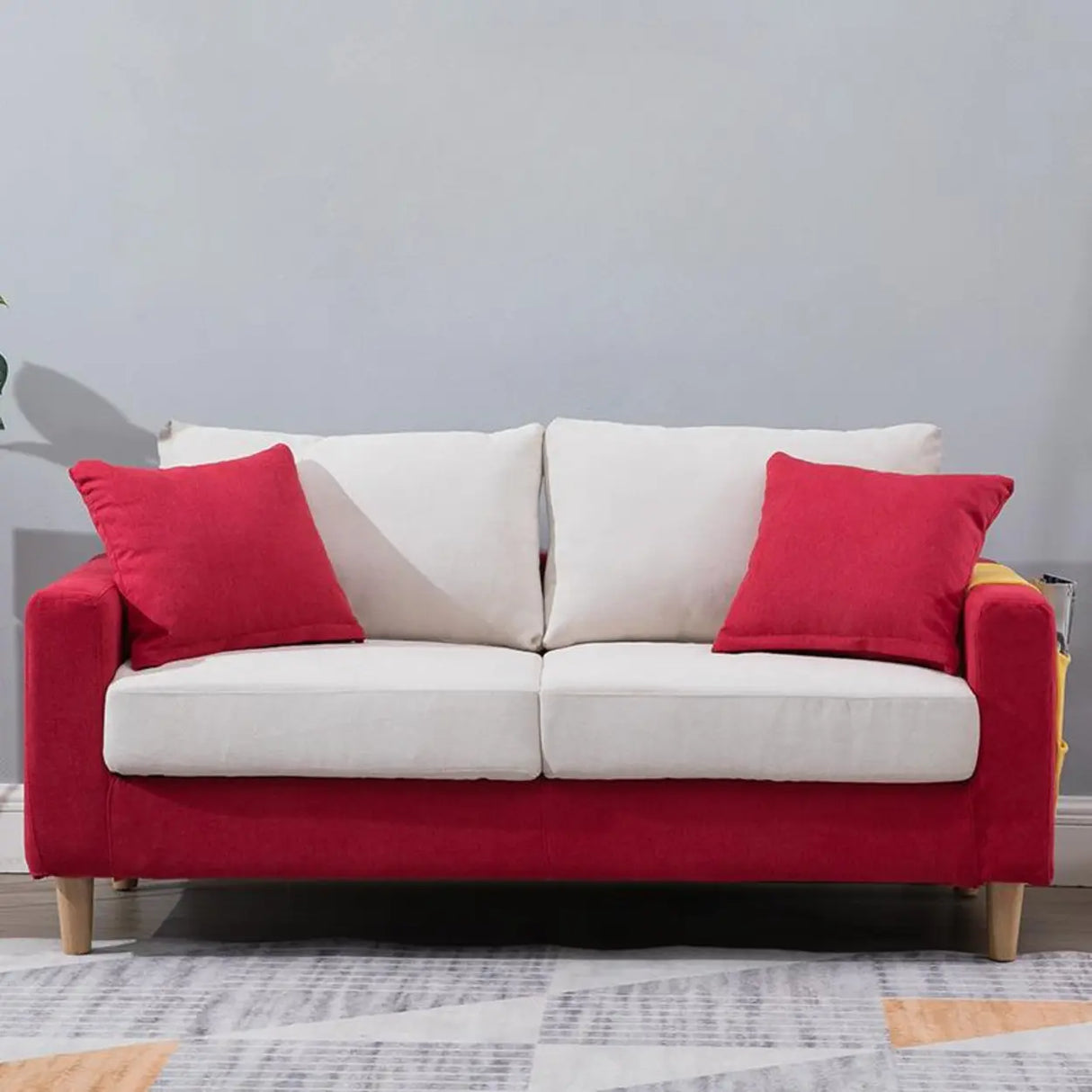 Lake Blue Removable Cushions Sewn Pillow Back Loveseat Image - 21